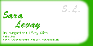 sara levay business card