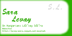 sara levay business card
